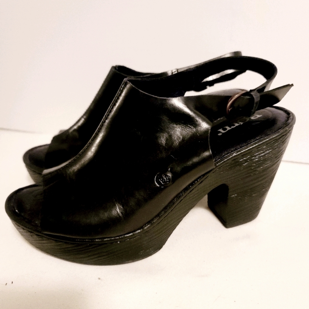 BORN FATEMA black platform sandals